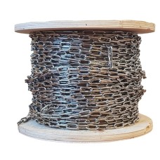 Цепь нержавеющая длиннозвенная горячеоцинкованная AISI 316 2х22х8х22 мм DIN 763